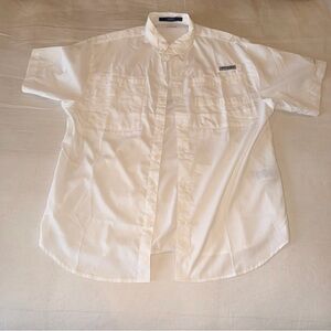 Columbia White Short Sleeve Men's Shirt